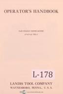 Landis-Landis Type C, 6\"-10\"-14\" Hydraulic Grinding Machine Operations Manual Year 1942-10\"-14\"-6\"-Type C-01